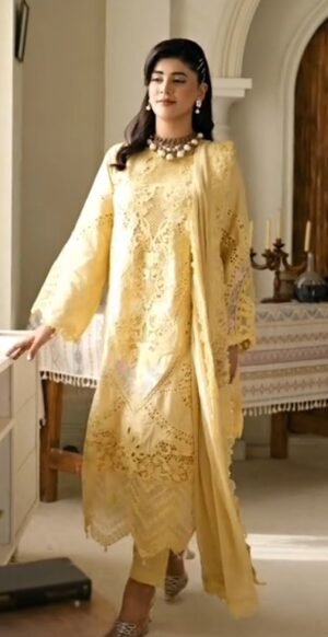WhatsApp Image 2025-09-11 at 11.56.38_86dea736 yellow color 3piece suite with lace cutwork for women (size:L).